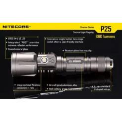 Nitecore P25 Smilodon -Nitecore 10 70