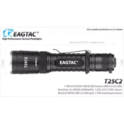 Eagletac T25C2 XM-L2 -Nitecore 4 95