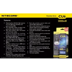 Nitecore CU6 Chameleon -Nitecore 8 96