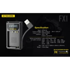 Nitecore FX1 Fujifilm Camera Charger -Nitecore FX1 10