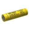 Nitecore Flat Top IMR 18650 Li-Mn Battery 2600mAh -Nitecore NC IMR18650 2600 40A
