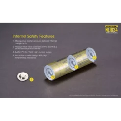 Nitecore 18650 Li-ion Battery (3400mAh) NL1834 -Nitecore NL1834 2