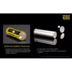 Nitecore 18650 Li-ion Battery (3400mAh) NL1834 -Nitecore NL1834 3