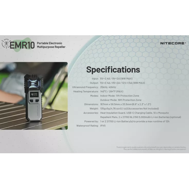 Nitecore EMR10 Electronic Mosquito Repeller 13 Nitecore EMR10 Electronic Mosquito Repeller - Image 11