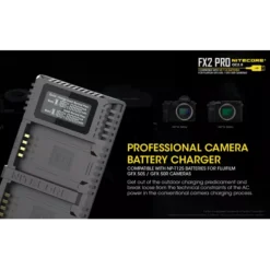 Nitecore FX2 Pro Fujifilm Camera Charger -Nitecore Nitecore FX2 1