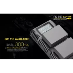 Nitecore FX2 Pro Fujifilm Camera Charger -Nitecore Nitecore FX2 2