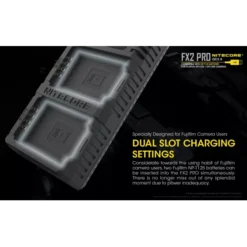 Nitecore FX2 Pro Fujifilm Camera Charger -Nitecore Nitecore FX2 5