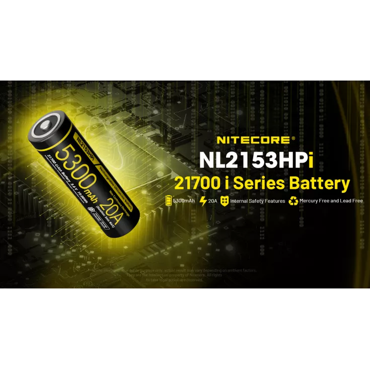 Nitecore 21700 NL2153HPi Li-ion 20A Battery (5300mAh) 4 Nitecore 21700 NL2153HPi Li-ion 20A Battery (5300mAh) - Image 2