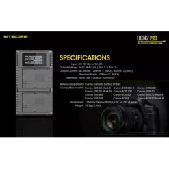 Nitecore UCN2 Canon Camera Charger -Nitecore Nitecore UCN2 Pro 11