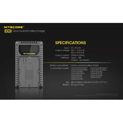 Nitecore UCN3 Canon Camera Charger 25 Nitecore UCN3 Canon Camera Charger -Nitecore Nitecore UCN3 11