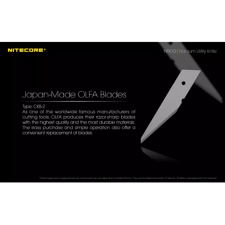 Nitecore CKB-2 NTK10 Spare Blades - Pack Of 2 4 Nitecore CKB-2 NTK10 Spare Blades - Pack Of 2 - Image 2