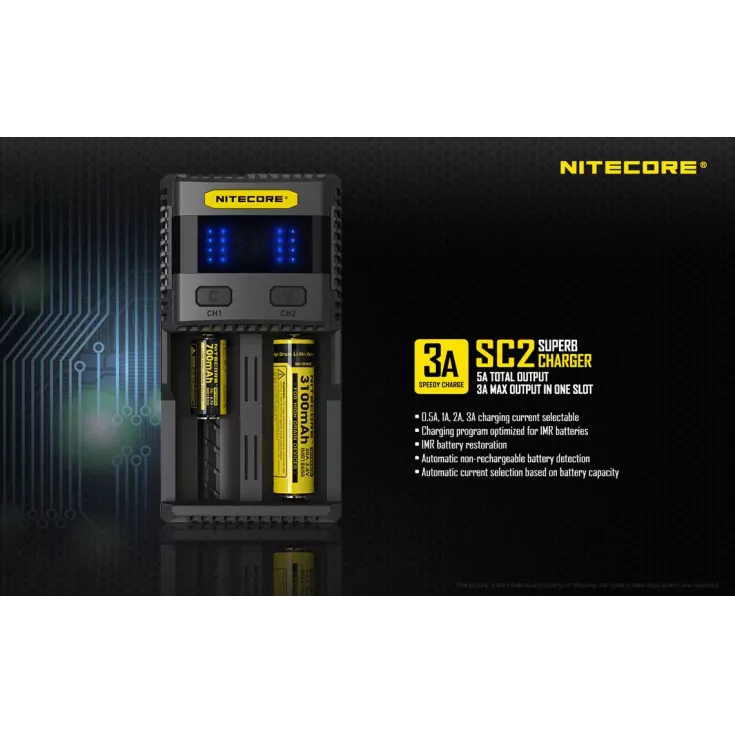 Nitecore SC2 Charger 4 Nitecore SC2 Charger - Image 2