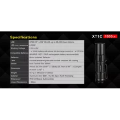Klarus XT1C -Nitecore XT1C 9