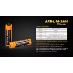 Fenix ARB-L18 18650 3500mAh Battery -Nitecore arb l18 3500 6