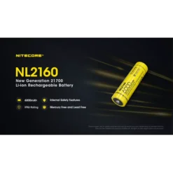 Nitecore 21700 NL2160 Li-ion Battery (6000mAh) -Nitecore nitecore nl2160 1