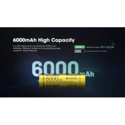 Nitecore 21700 NL2160HP Li-ion High Performance (6000mAh) Battery -Nitecore nitecore nl2160hp 2