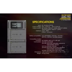 Nitecore USN3 Pro Sony Camera Charger -Nitecore nitecore usn3 pro 11