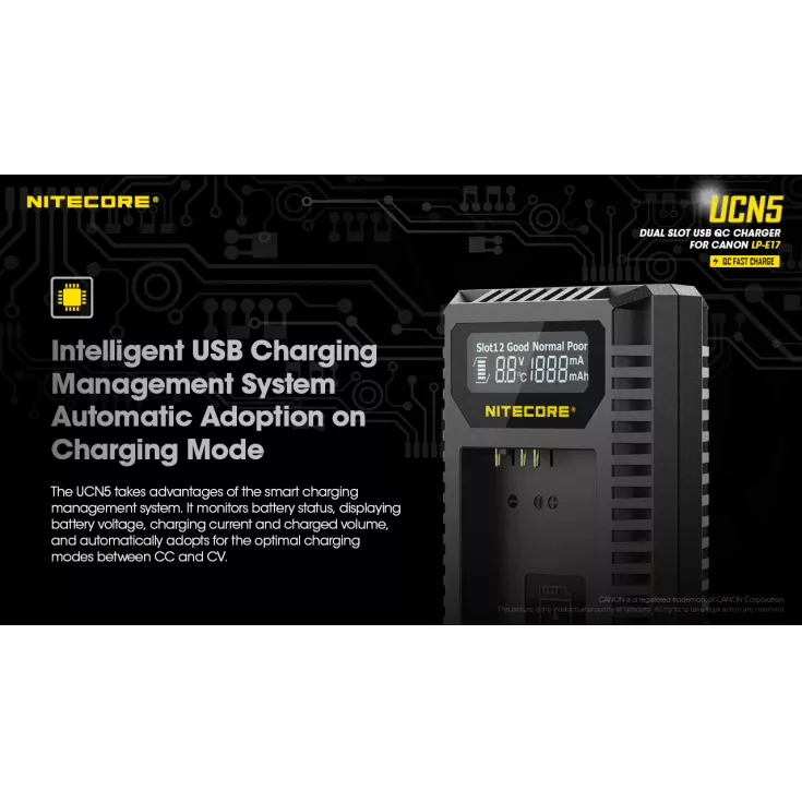 Nitecore UCN5 Canon Camera Charger 8 Nitecore UCN5 Canon Camera Charger - Image 7