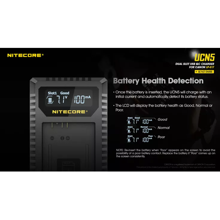 Nitecore UCN5 Canon Camera Charger 10 Nitecore UCN5 Canon Camera Charger - Image 9